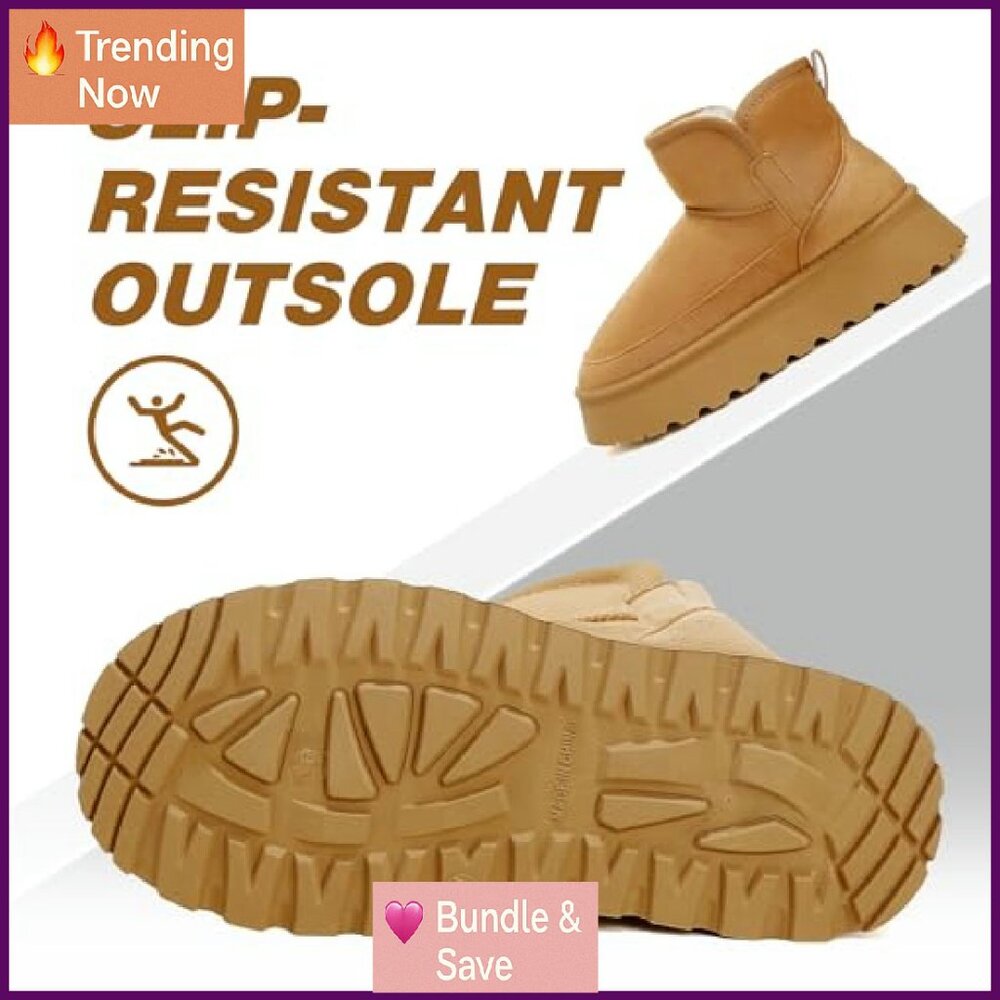 Platform Ankle Boots with Memory Foam, Waterproof… - image 6